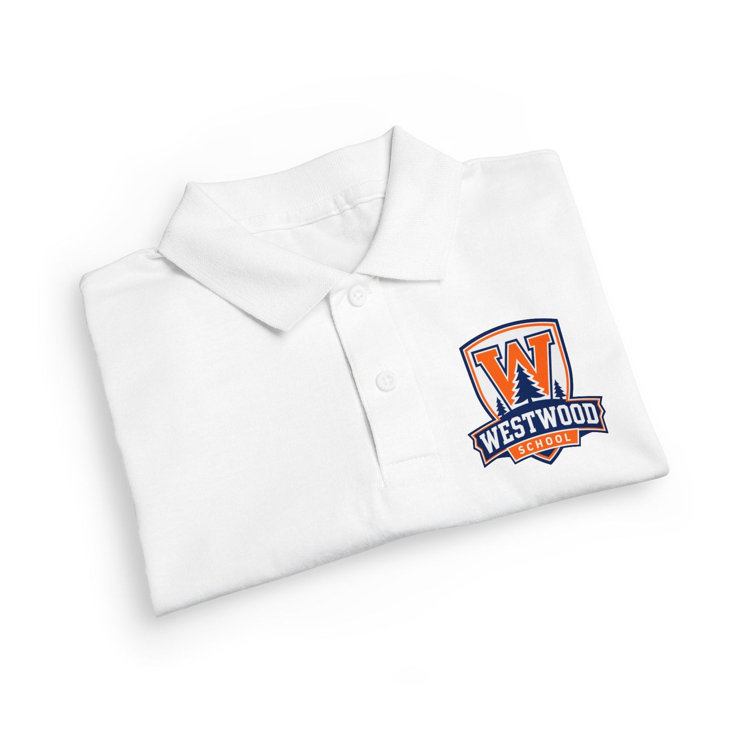 Youth Polo Shirt with Westwood School Crest — DryBlend® Jersey