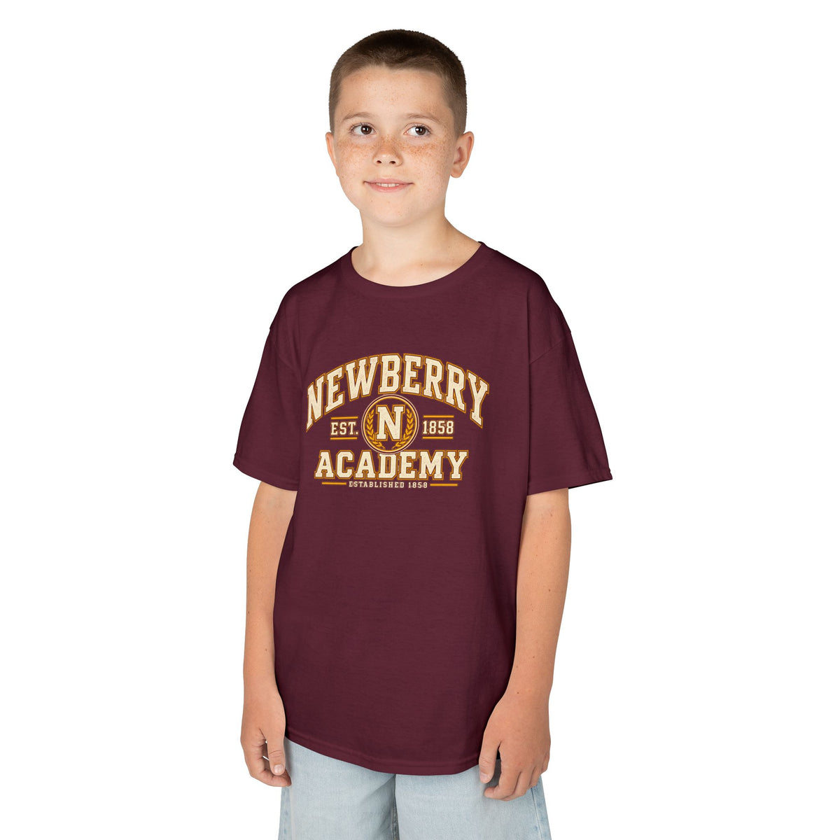 Newberry Academy Heritage Kids T-Shirt - Maroon