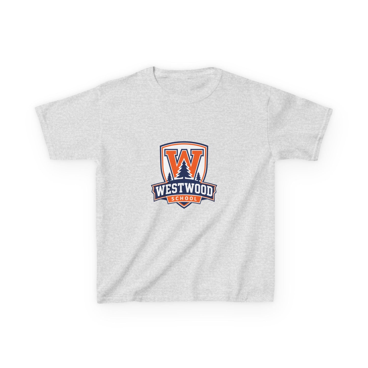 Westwood School Kids T‑Shirt — Orange W Crest School Spirit Tee