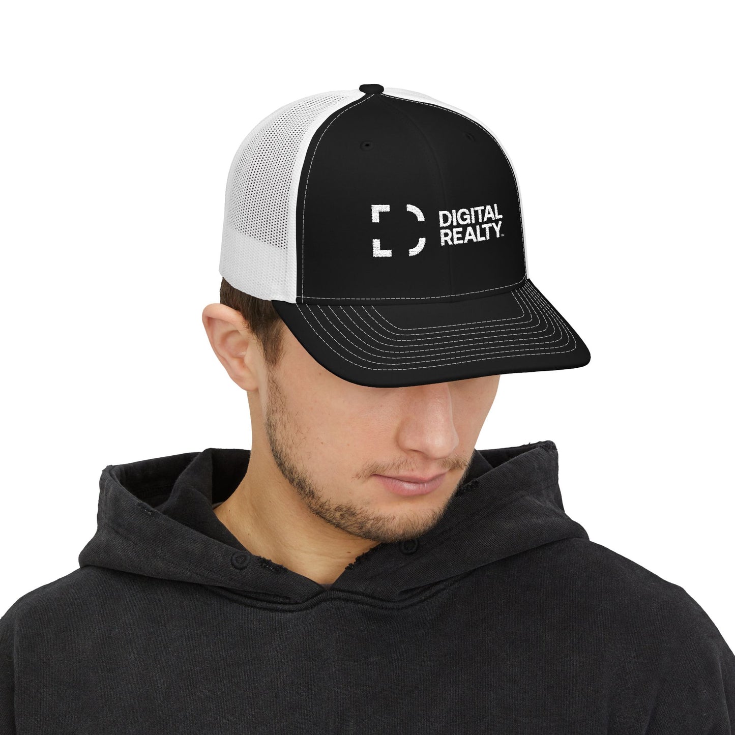 Digital Realty Trucker Cap - Embroidered Logo Snapback Hat