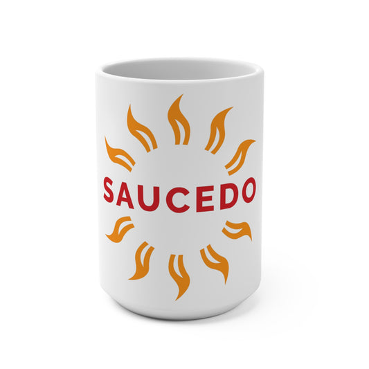 Saucedo Sun Coffee Mug — 15oz Ceramic School Mascot Gift