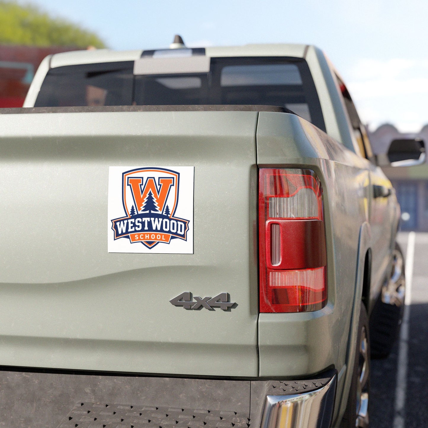 Car Magnet — Westwood School Logo Magnetic Decal (Orange & Navy)