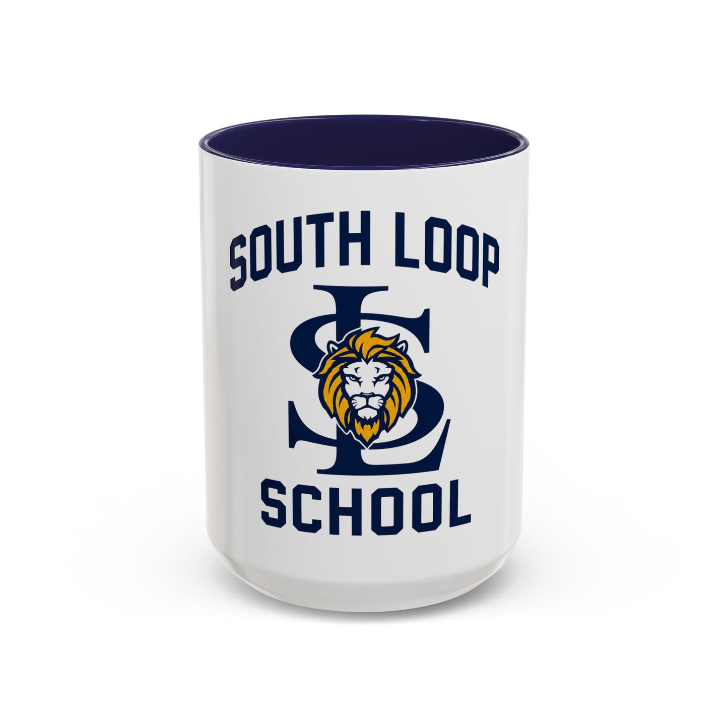 South Loop School Lion Accent Coffee Mug — School Spirit Tea Cup (11/15 oz)