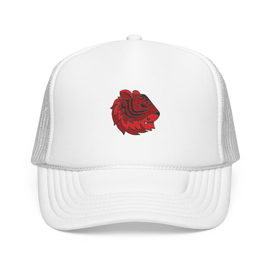 Sunny Hill Elementary School Foam Trucker Hat — Red Tiger Mascot Cap