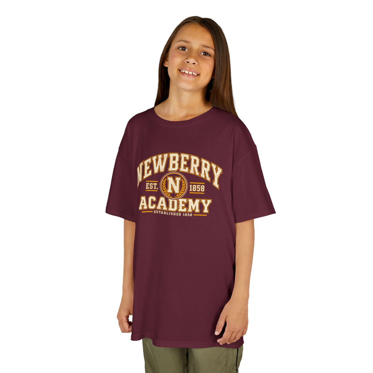 Newberry Academy Heritage Kids T-Shirt - Maroon