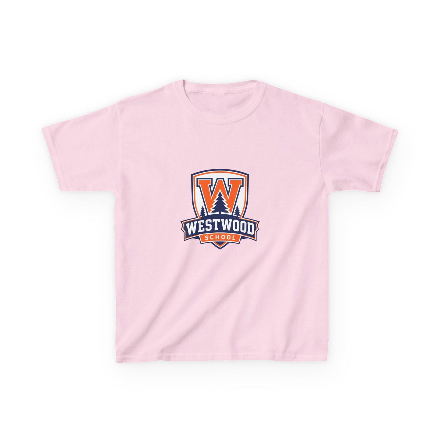 Westwood School Kids T‑Shirt — Orange W Crest School Spirit Tee