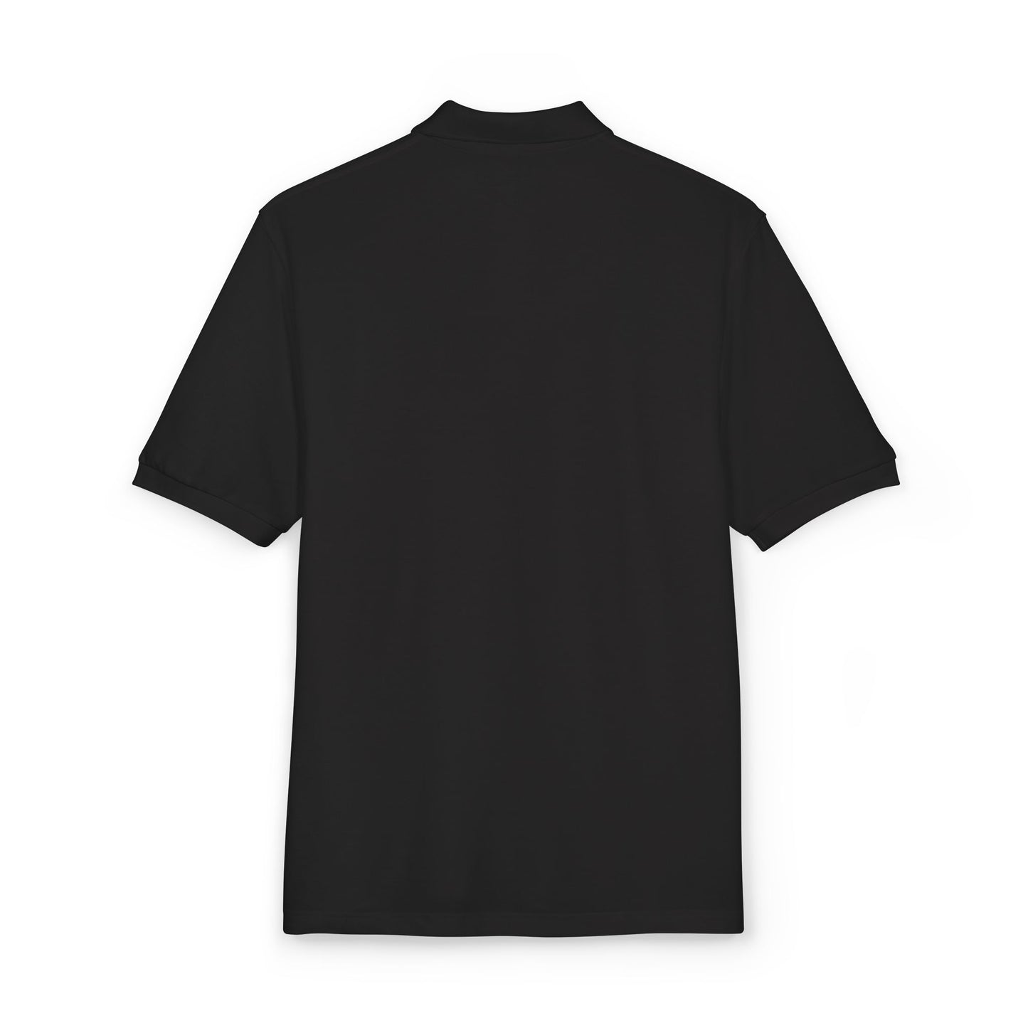 DLR Unisex Embroidered Logo Polo in Black