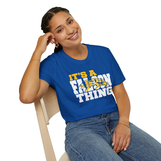 "It's a Falcon Thing" Parker Junior High School Adult Spirit T-Shirt - Blue