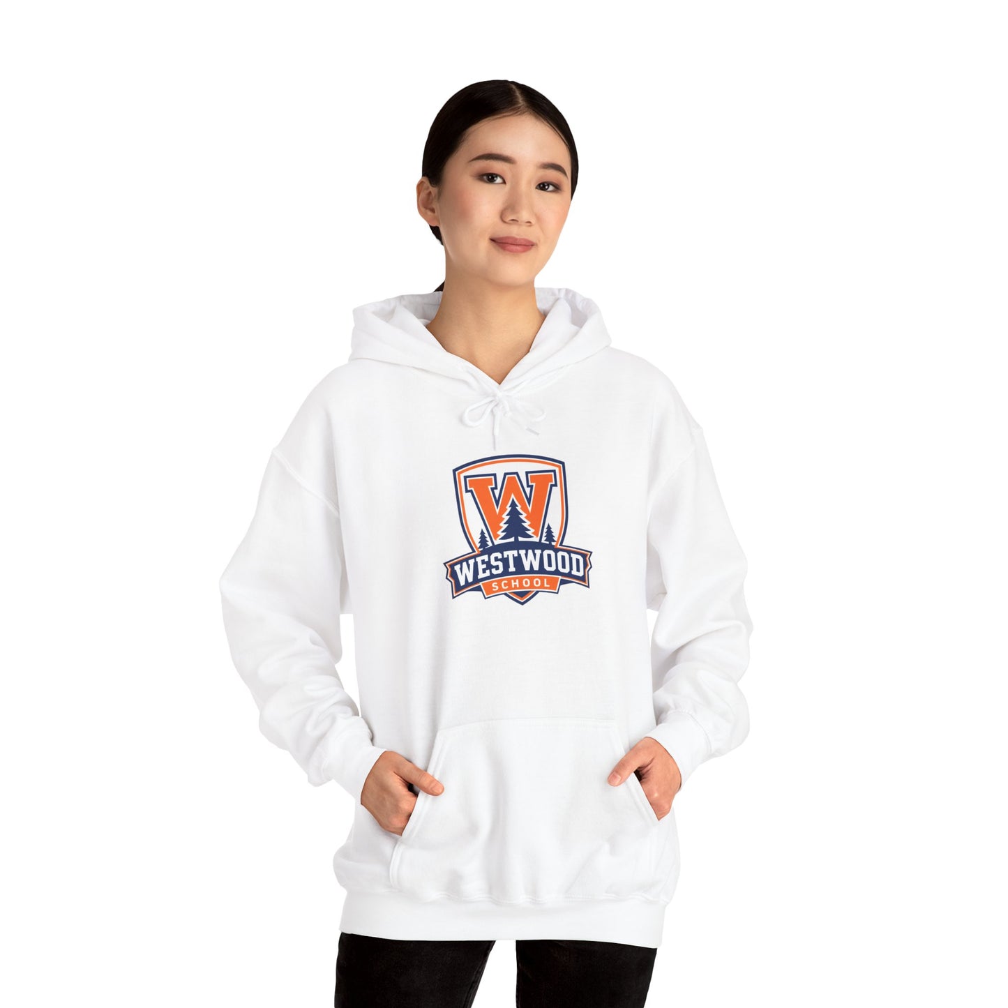 Westwood Eagles School Logo Hoodie — Vintage Collegiate Athletic Pullover