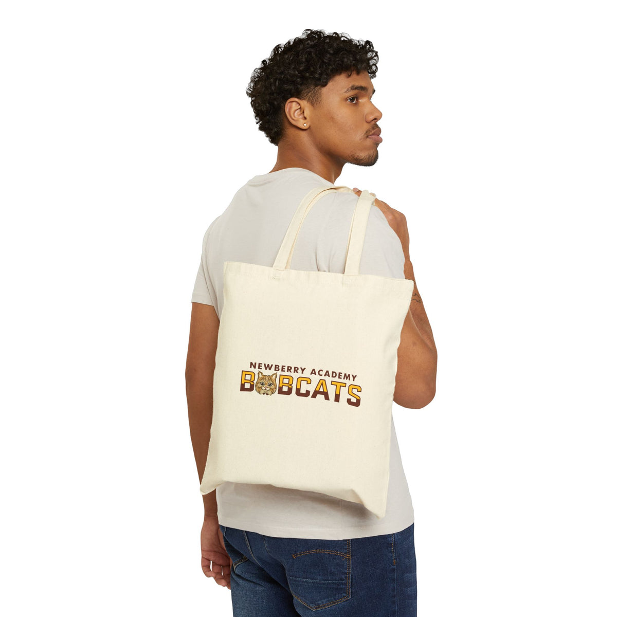 Newberry Academy Bobcats Cotton Canvas Tote Bag