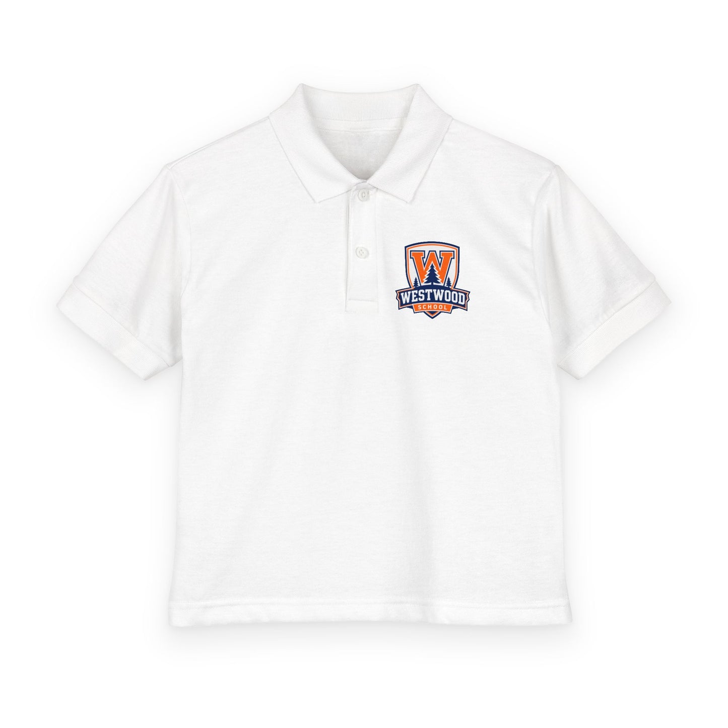 Youth Polo Shirt with Westwood School Crest — DryBlend® Jersey