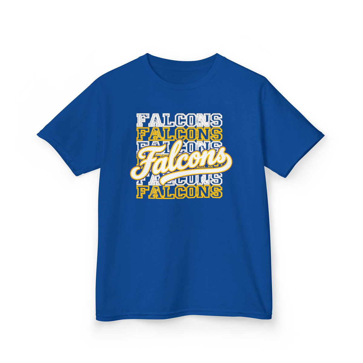 Falcons On Repeat Parker Junior High Kids Tshirt - Blue