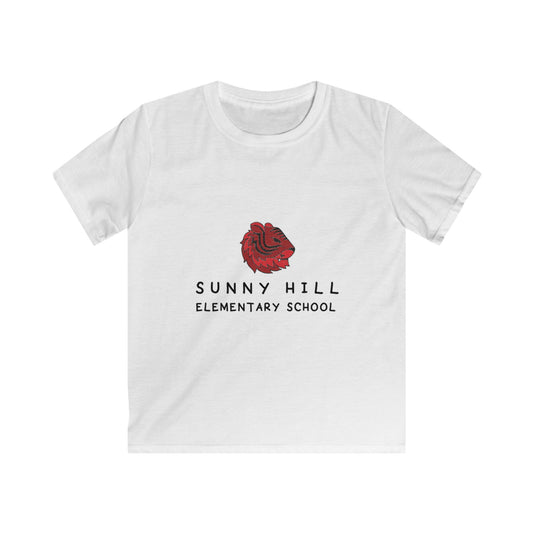 Sunny Hill Elementary School Kids T-Shirt — Red Lion Mascot Tee