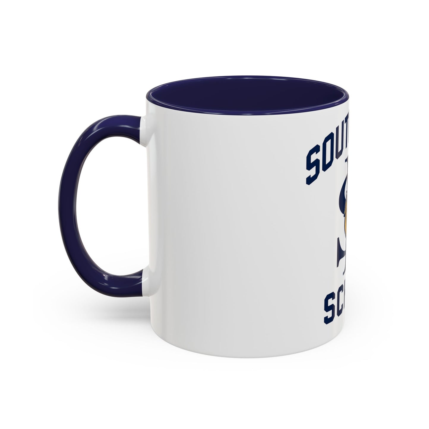 South Loop School Lion Accent Coffee Mug — School Spirit Tea Cup (11/15 oz)