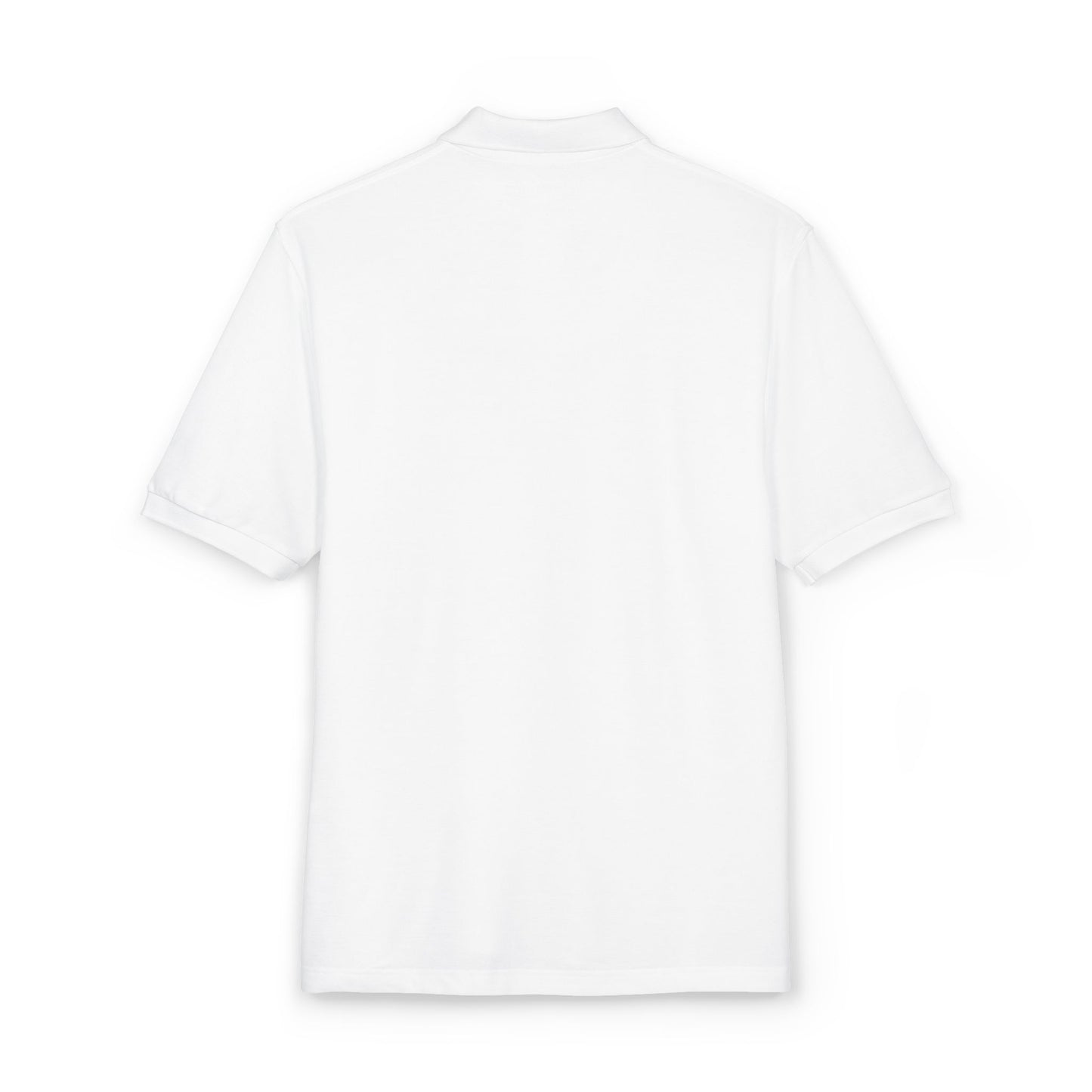 DLR Unisex Embroidered Logo Polo in White