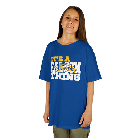 "It's a Falcon Thing" Parker Junior High Kids Tshirt - Blue