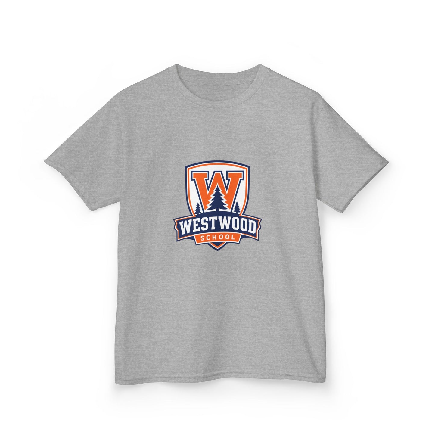 Westwood School Kids T‑Shirt — Orange W Crest School Spirit Tee