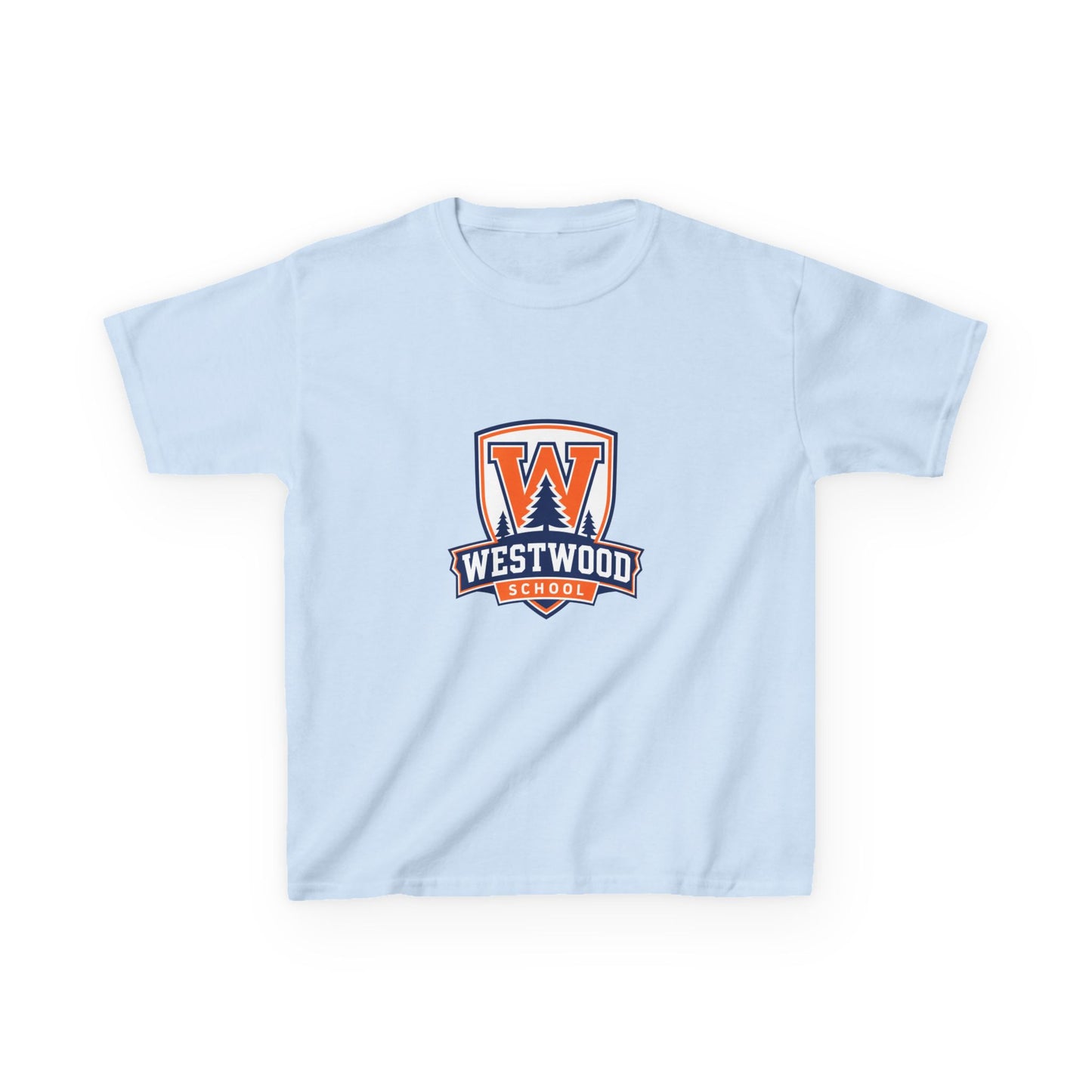 Westwood School Kids T‑Shirt — Orange W Crest School Spirit Tee