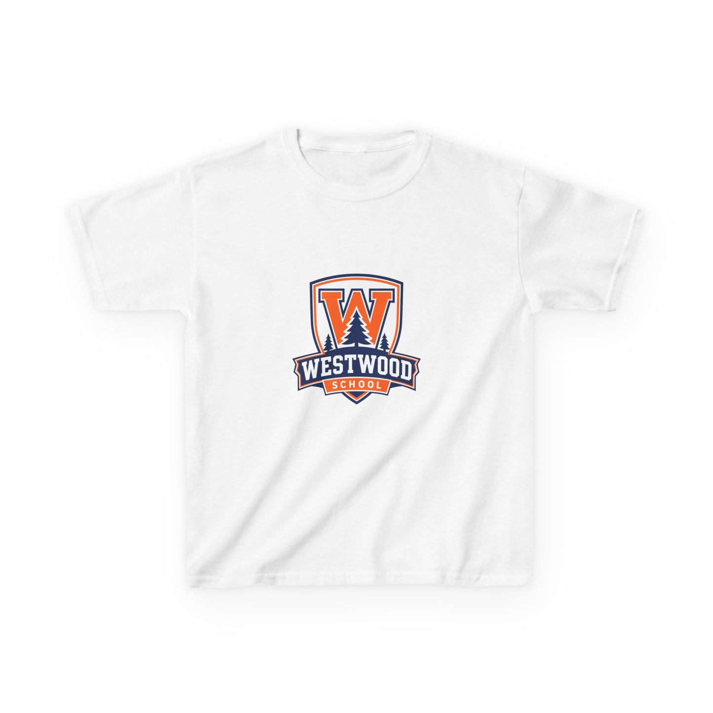 Westwood School Kids T‑Shirt — Orange W Crest School Spirit Tee