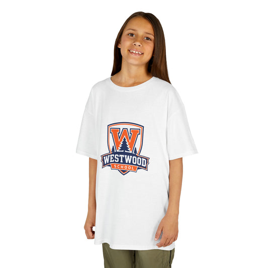 Westwood School Kids T‑Shirt — Orange W Crest School Spirit Tee