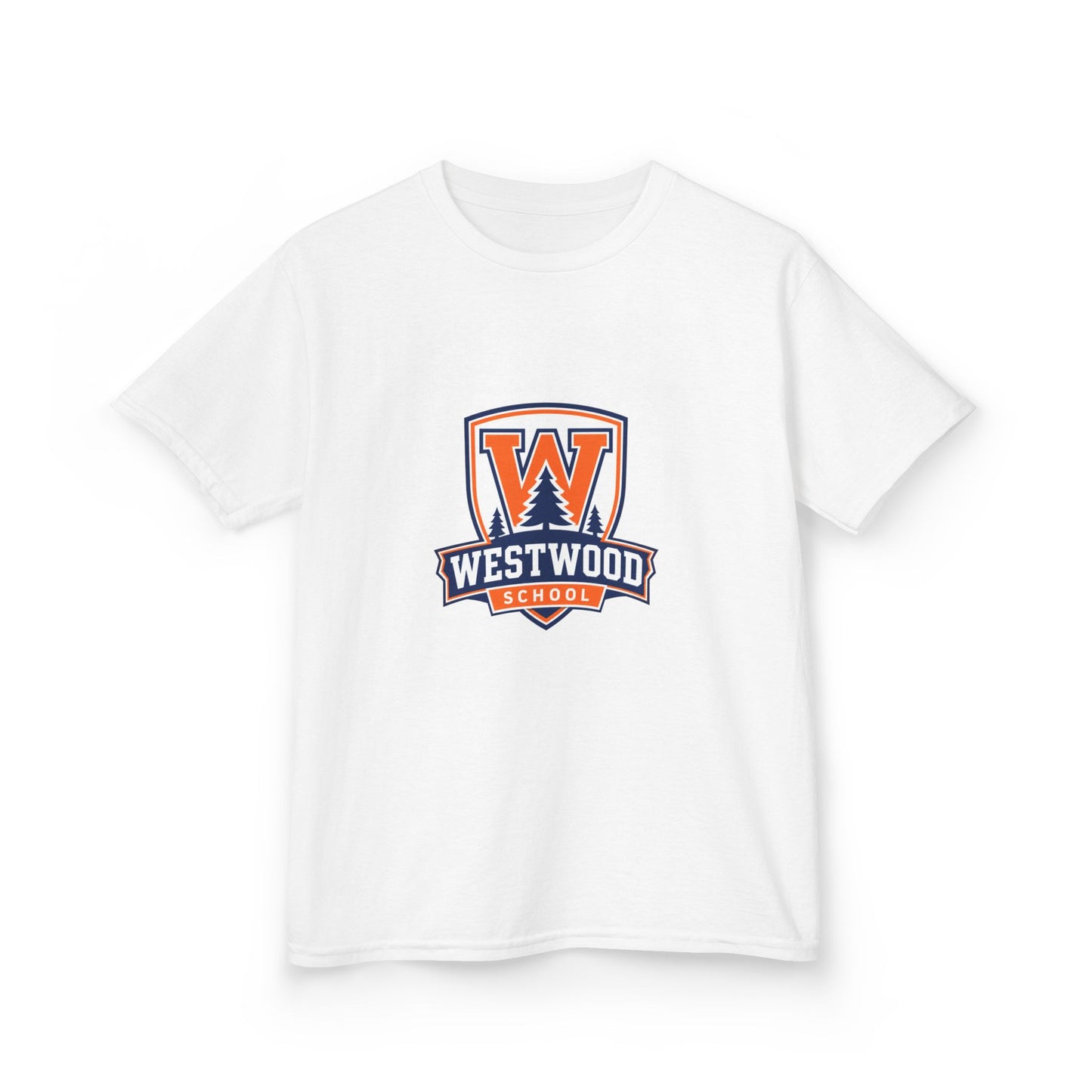 Westwood School Kids T‑Shirt — Orange W Crest School Spirit Tee